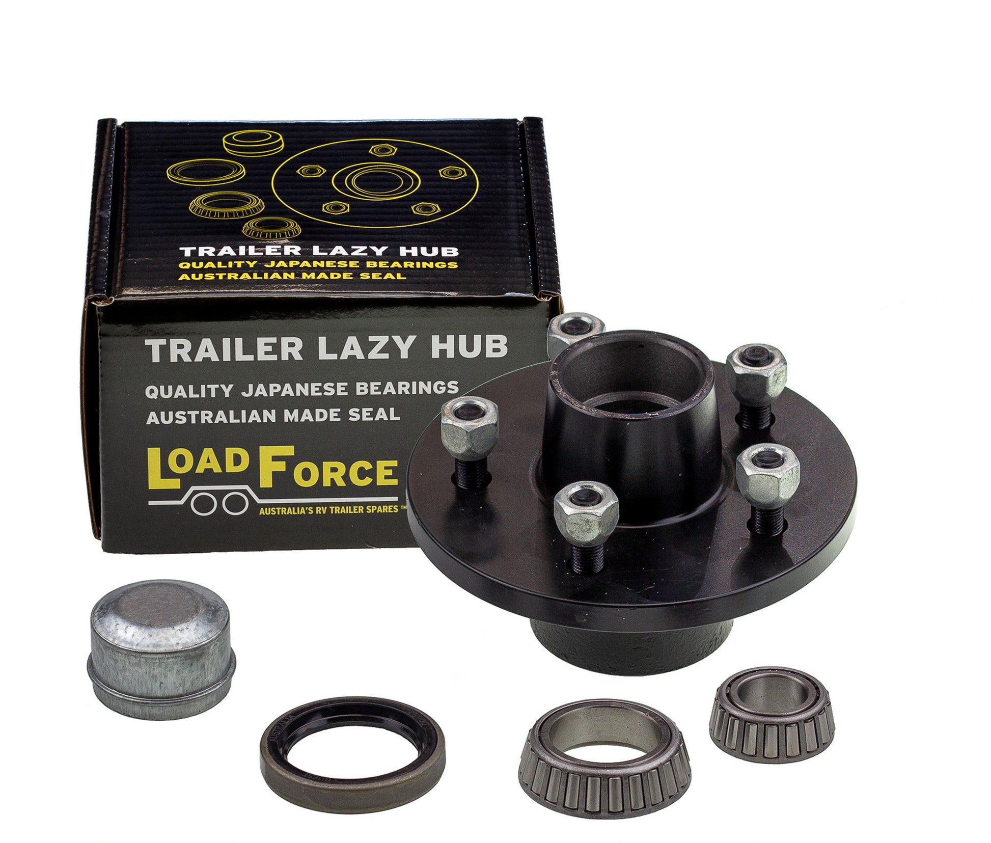 6 inch lazy hub assembly HQ 5 stud slimline (Ford) bearing - Trailer Spares Direct