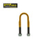 Heavy-duty rated 5/8in U-bolt 45mm round x 160mm long - Yellow