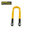 Heavy-duty rated 5/8in U-bolt 45mm round x 205mm long - Yellow