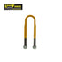 Heavy-duty rated 5/8in U-bolt 45mm round x 205mm long - Yellow