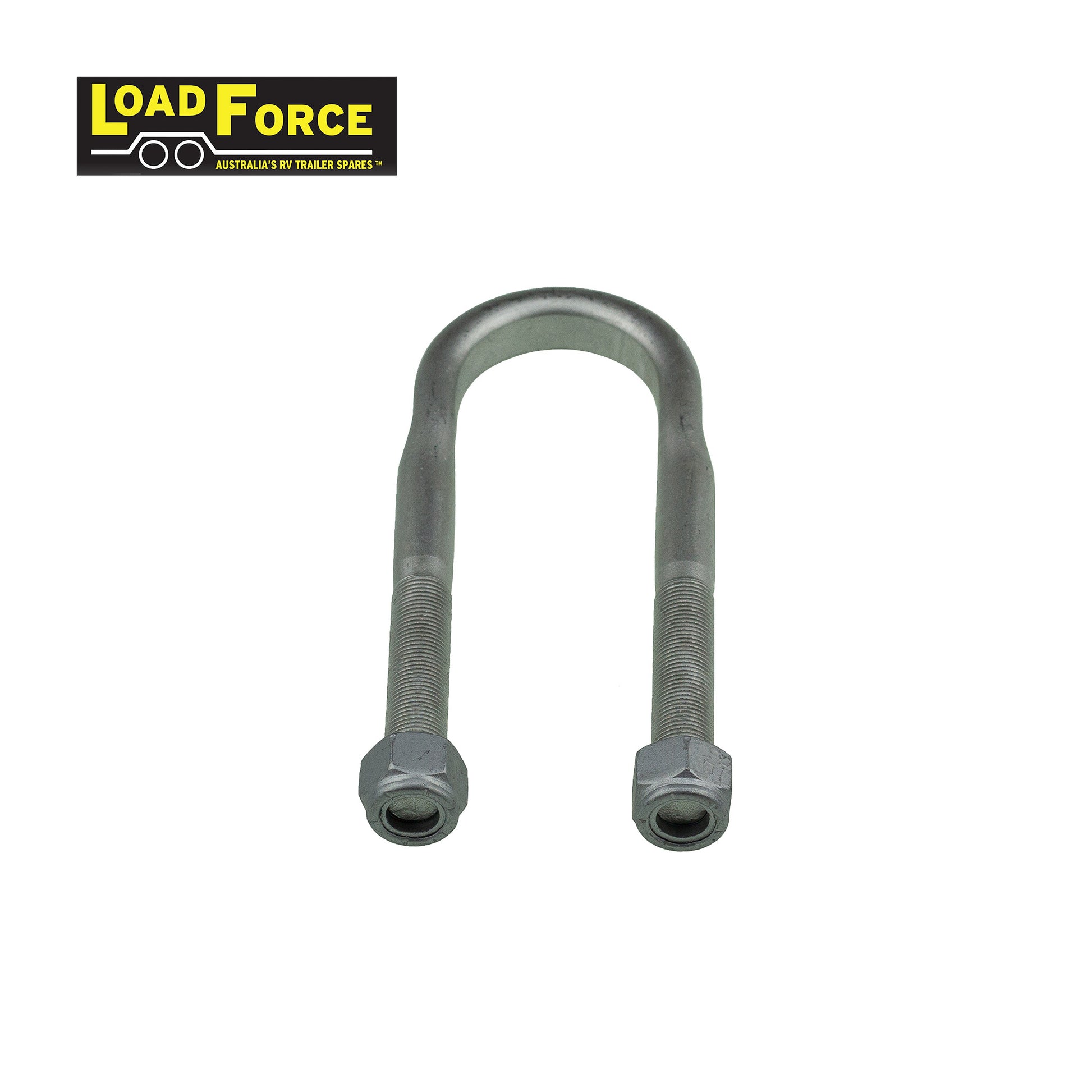 Heavy-duty rated 5/8in U-bolt 50mm round x 170mm long - Dacromet - Trailer Spares Direct