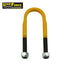 Heavy-duty rated 5/8in U-bolt 56mm round x 180mm long - Yellow
