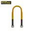 Heavy-duty rated 5/8in U-bolt 65mm round x 180mm long - Yellow