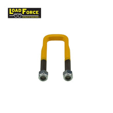 Heavy-duty rated 5/8in U-bolt 45mm square x 160mm long - Yellow - Trailer Spares Direct