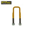Heavy-duty rated 5/8in U-bolt 45mm square x 160mm long - Yellow