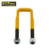 Heavy-duty rated 5/8in U-bolt 50mm square x 170mm long - Yellow