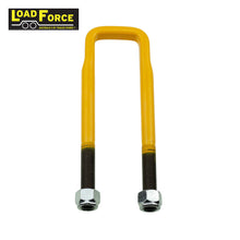 Heavy-duty rated 5/8in U-bolt 50mm square x 215mm long - Yellow - Trailer Spares Direct