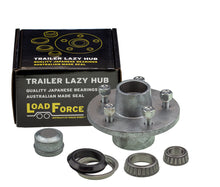 6 inch lazy hub assembly HT 5 stud LM (Holden) bearing - galvanised - Trailer Spares Direct