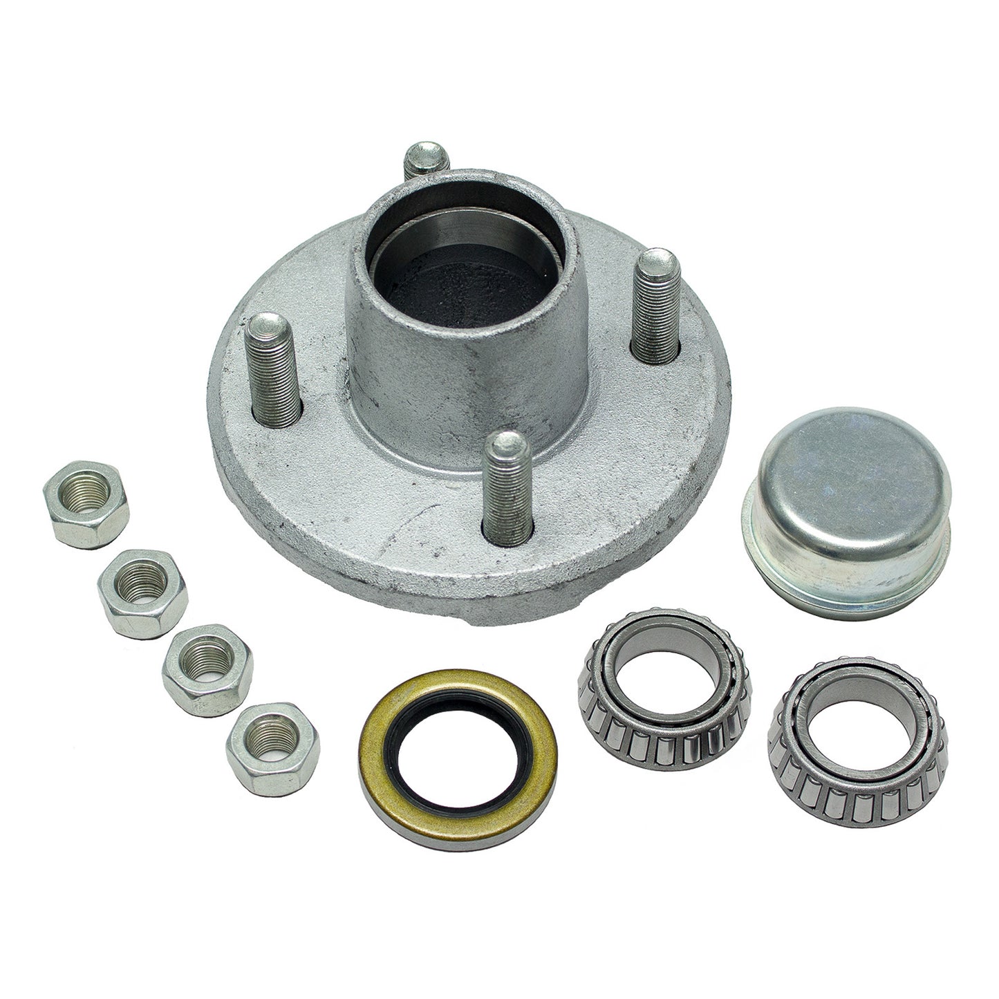 5.5 inch hub assembly 4 x 1/2inch studs 4 inch PCD galvanised USA