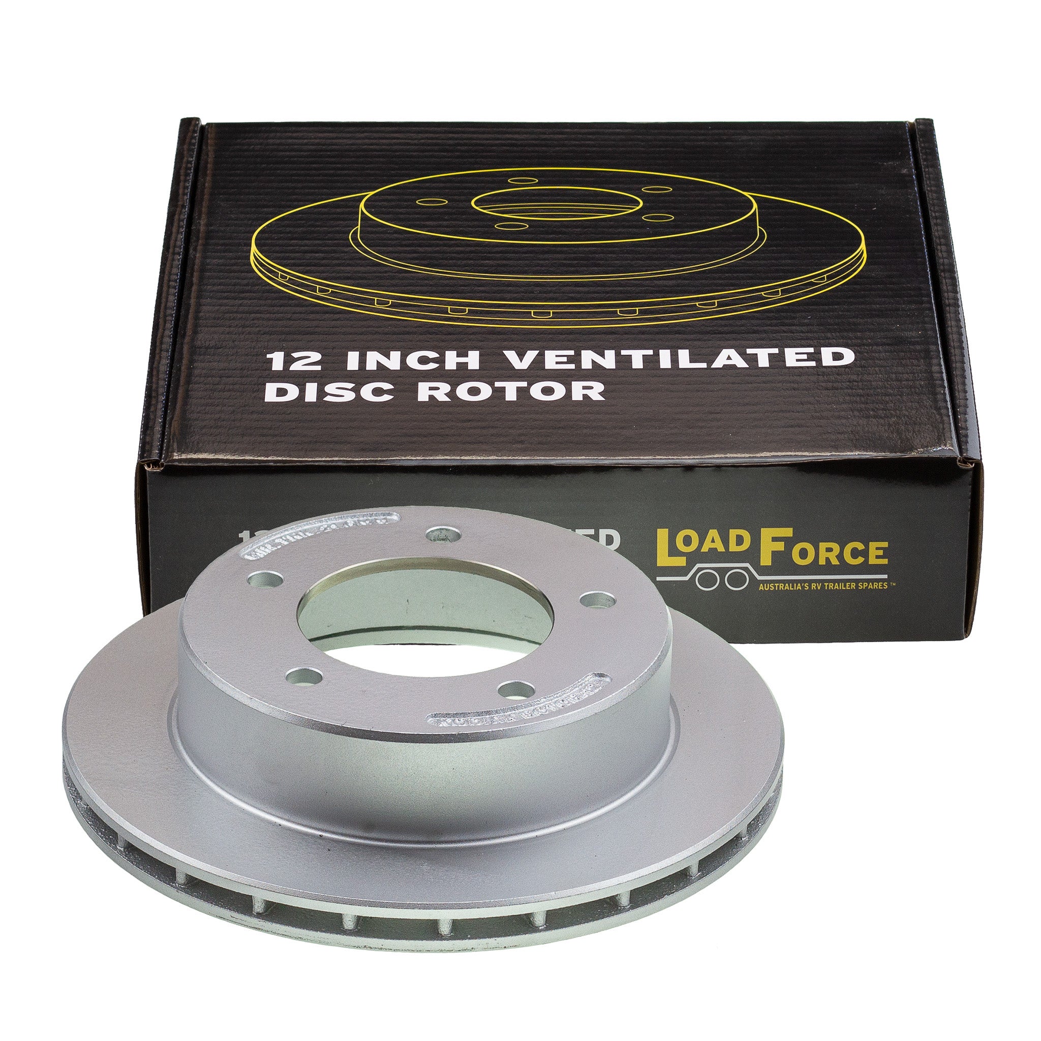 LoadForce Ventilated Disc Rotor Dacromet LandCruiser 5 stud Spigot Dia. 93mm