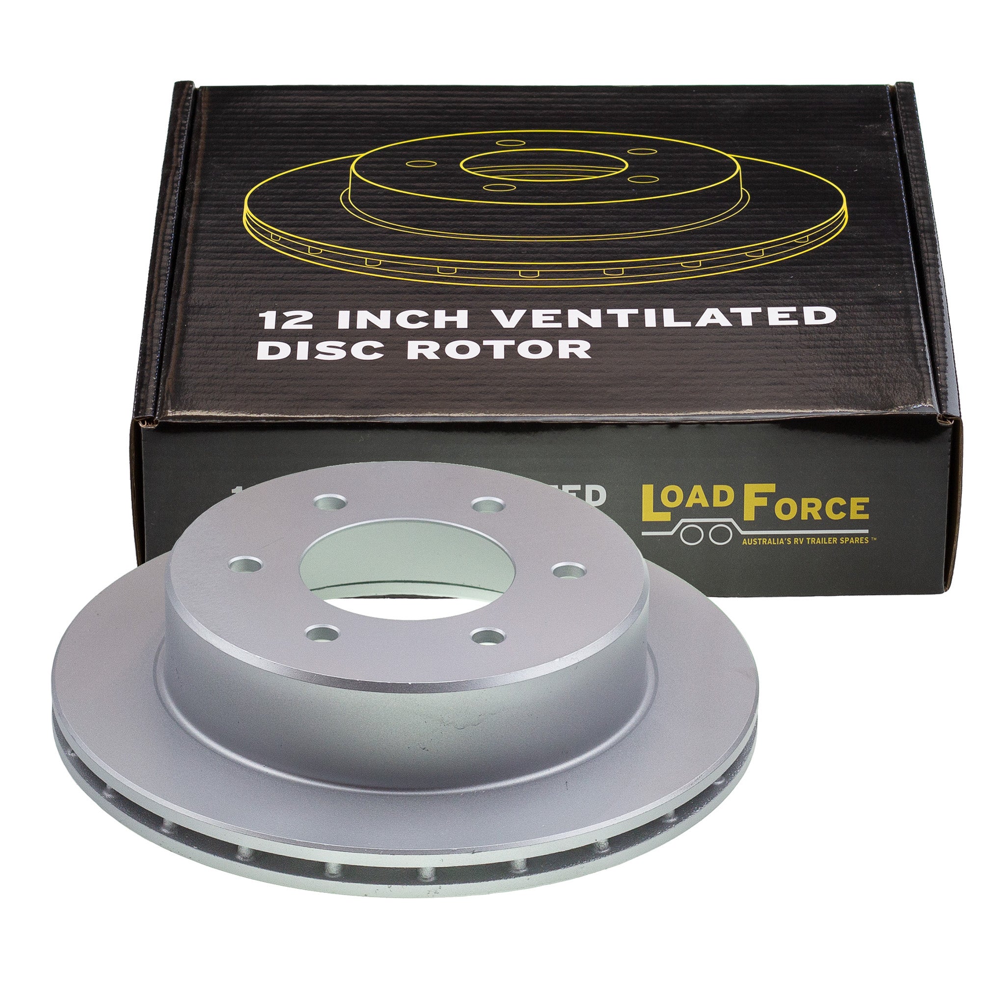 LoadForce ventilated dacromet disc rotor 310mm x 24mm 6 stud - for TX lazy hubs