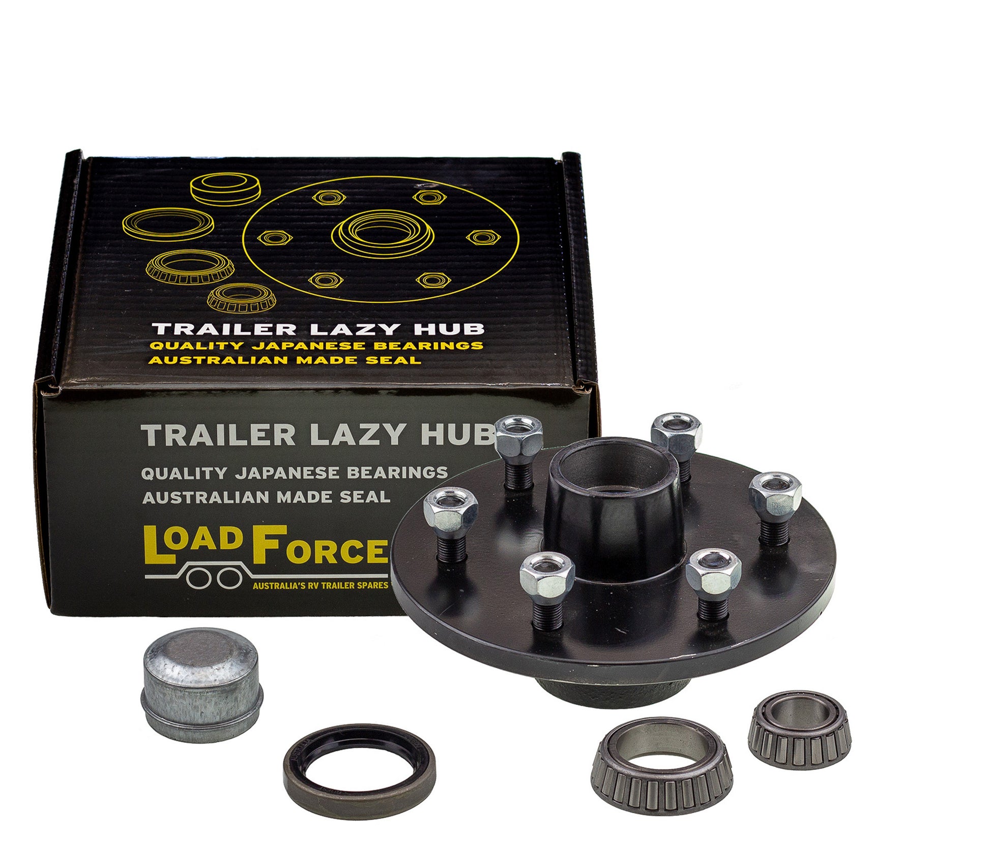 7.5 inch lazy hub assembly 6 stud LM (Holden) bearing - Trailer Spares Direct