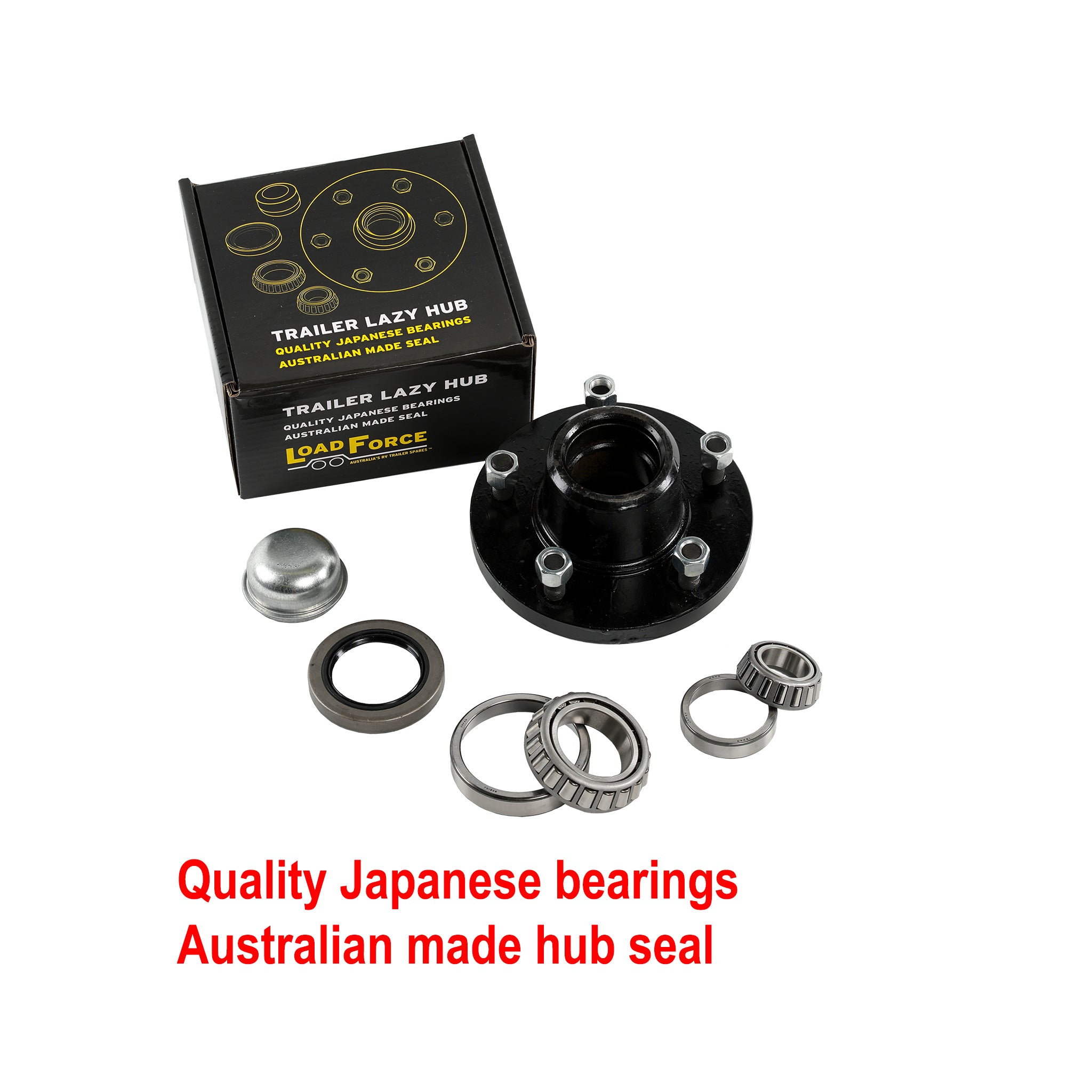 LoadForce 7.5 inch Lazy Hub Assy Landcruiser 5 Stud TX Japan Bearings