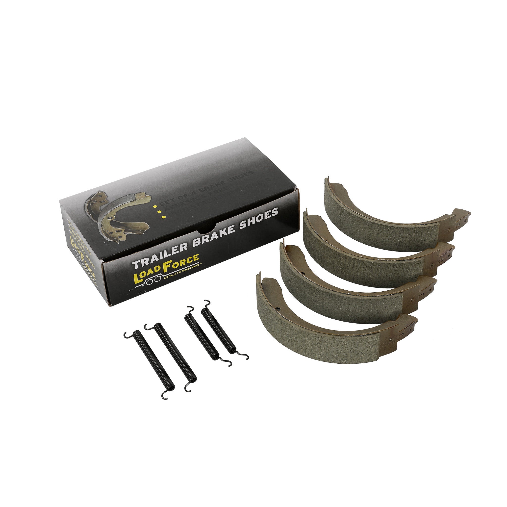 LoadForce 9 x 1.75 inch mechanical drum brake shoe set of 4