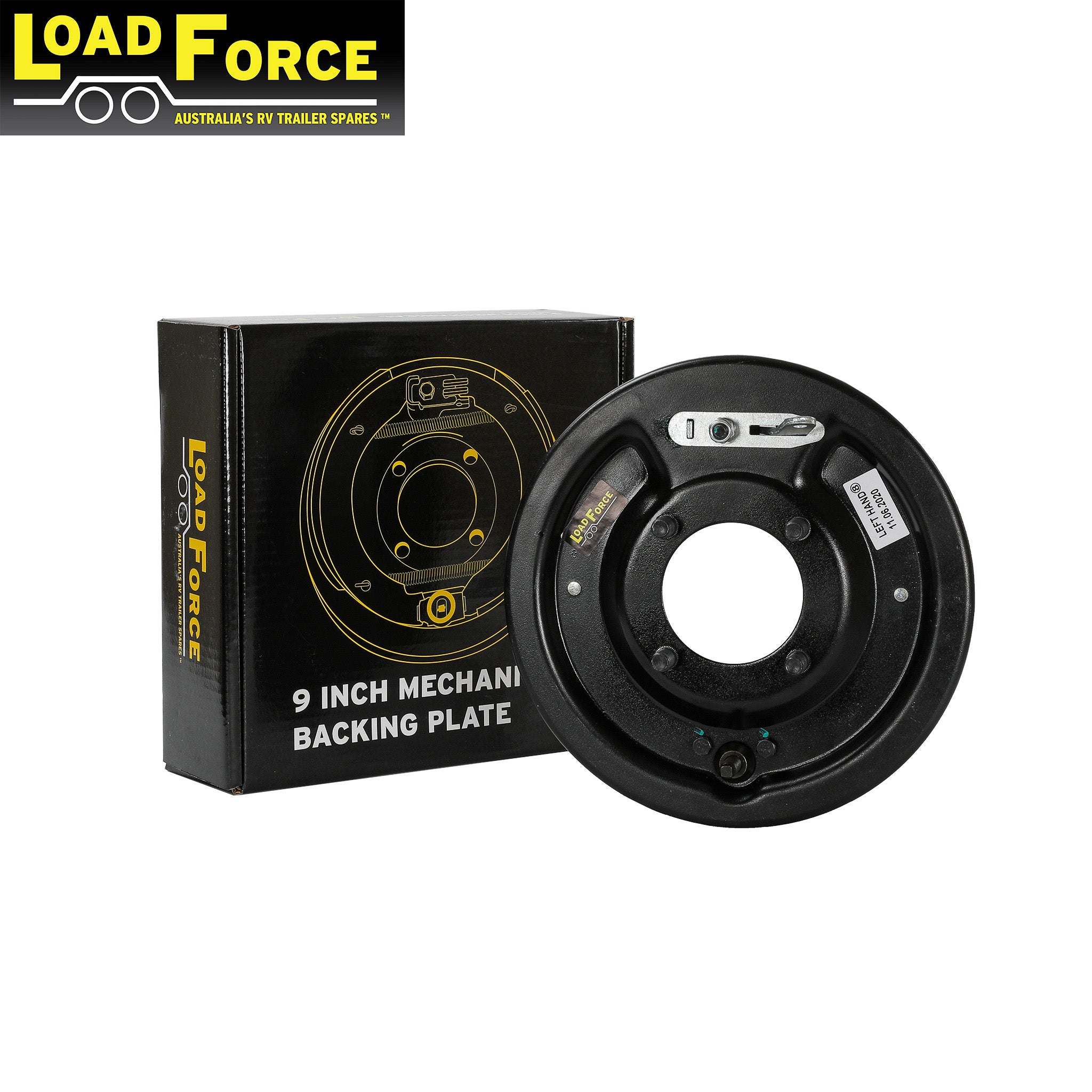 LoadForce 9 inch mechanical backing plate assembly - left hand