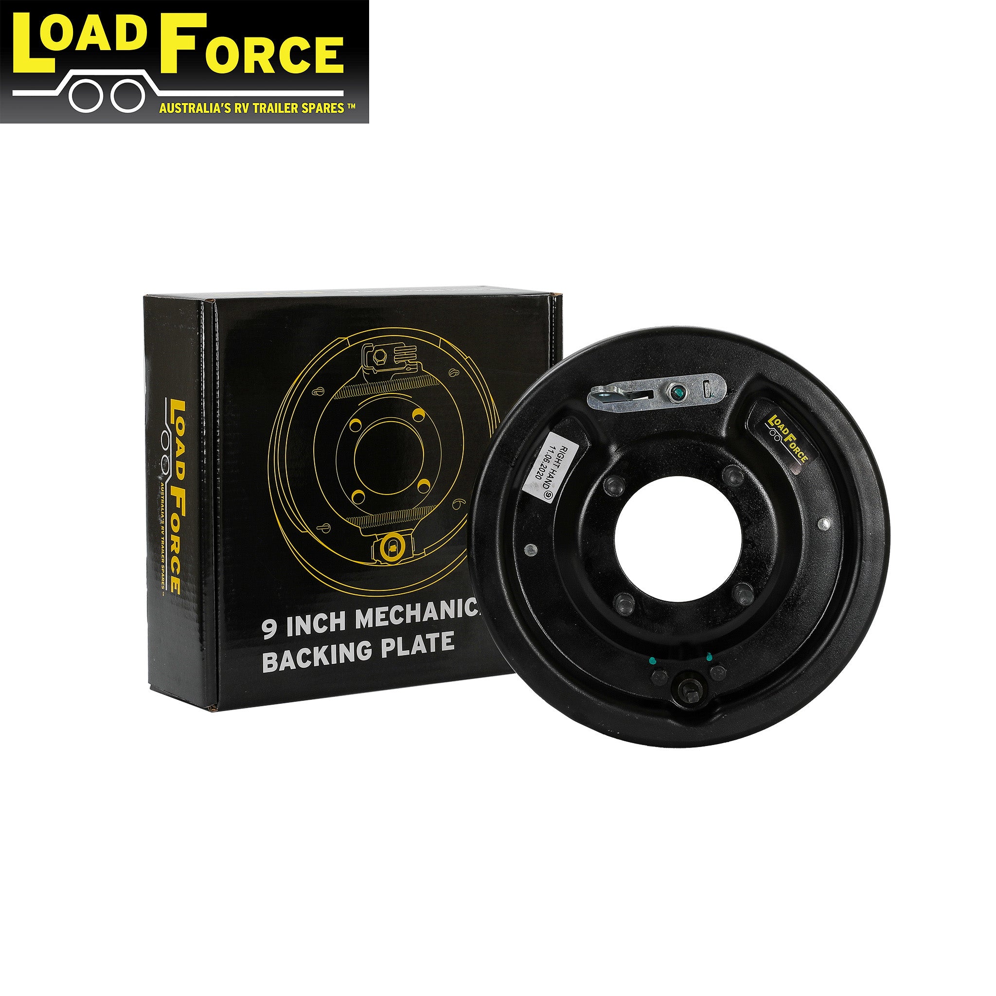 LoadForce 9 inch mechanical backing plate assembly right hand