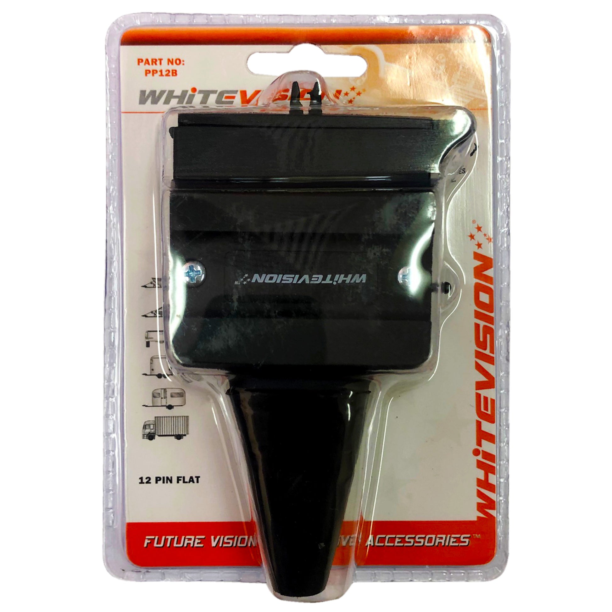 Trailer Plug - Flat 12 Pin. - Trailer Spares Direct