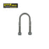 Rated 1/2in U-bolt 45mm round x 115mm long - dacromet