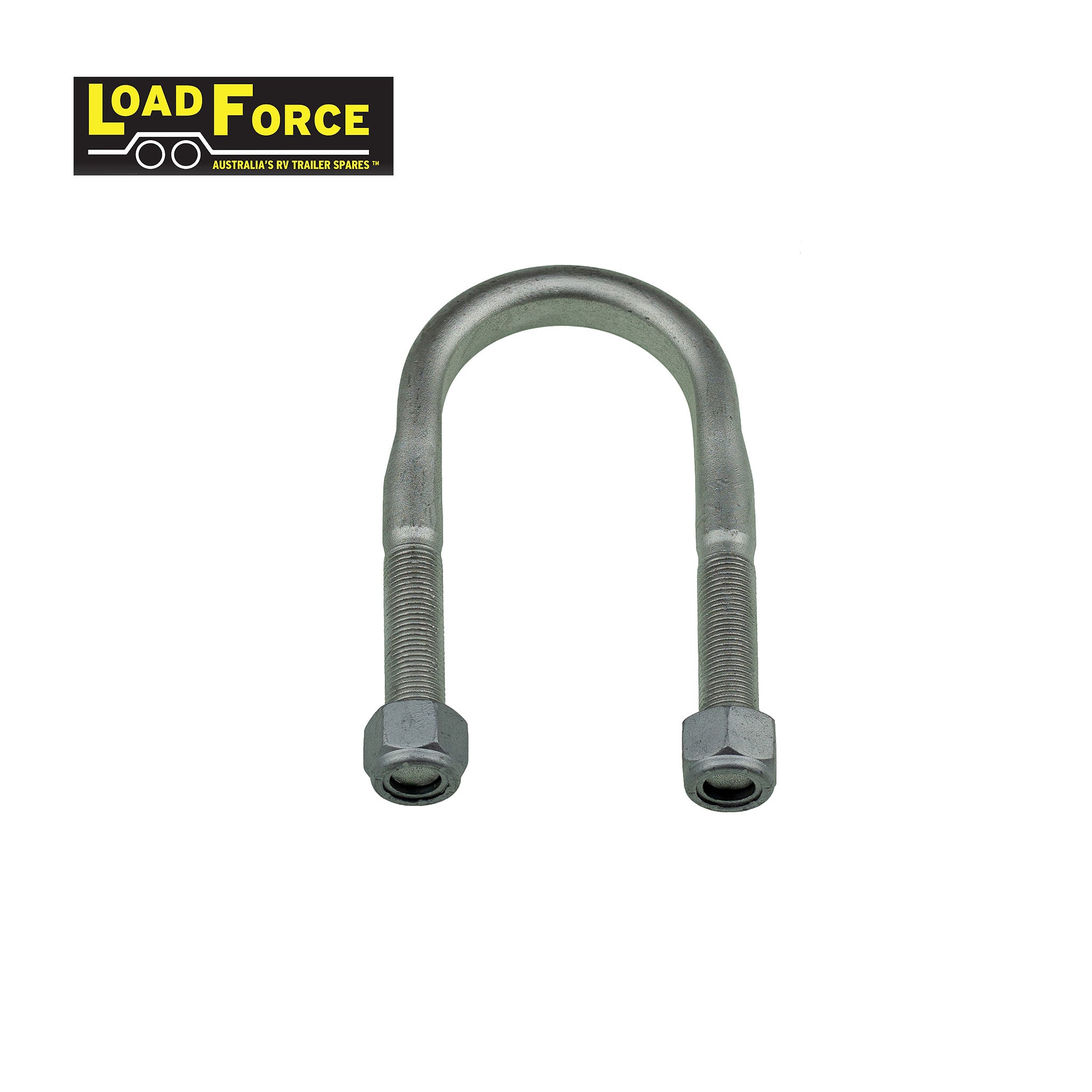 Rated 1/2in U-bolt 50mm round x 115mm long - Dacromet