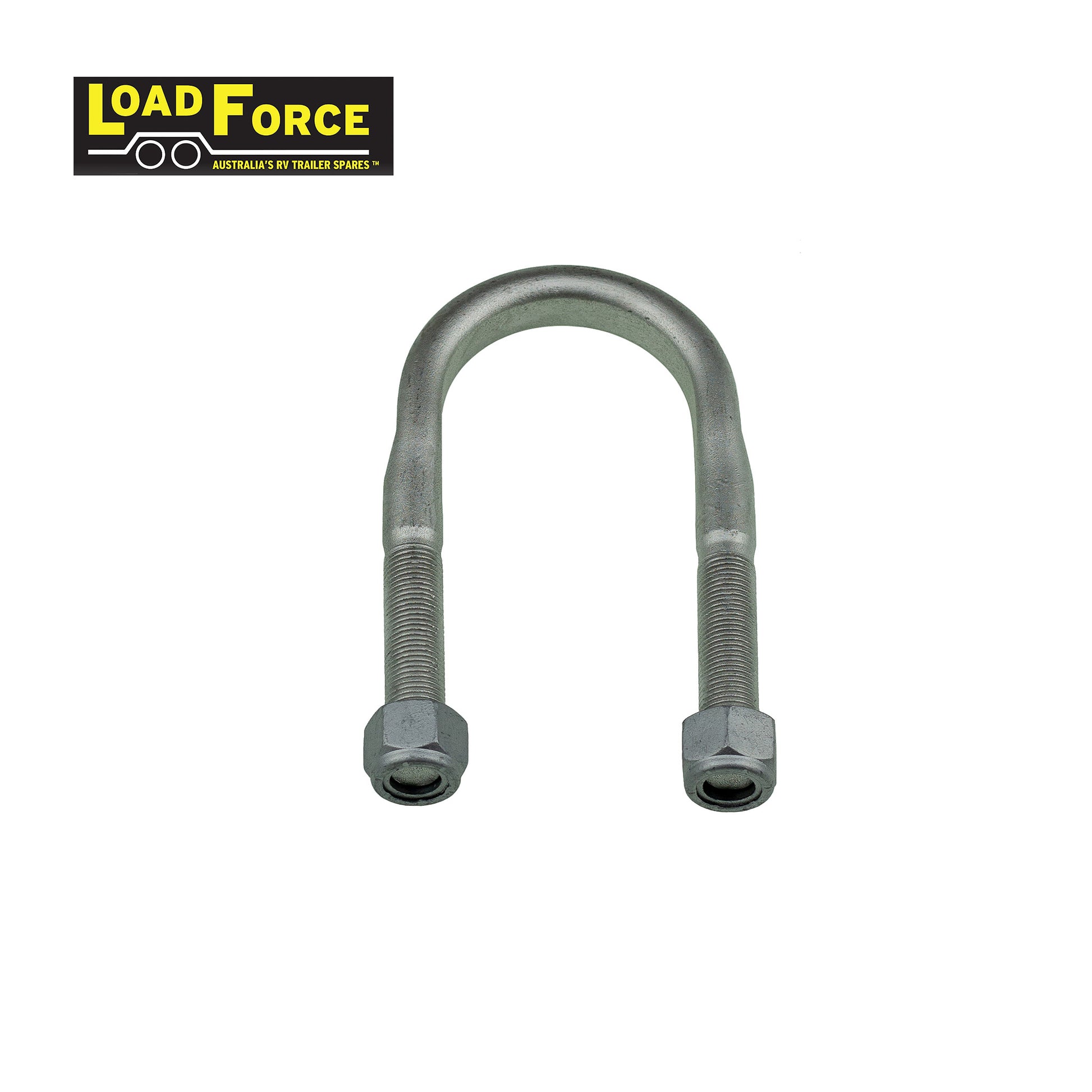 Rated 1/2in U-bolt 50mm round x 115mm long - Dacromet - Trailer Spares Direct