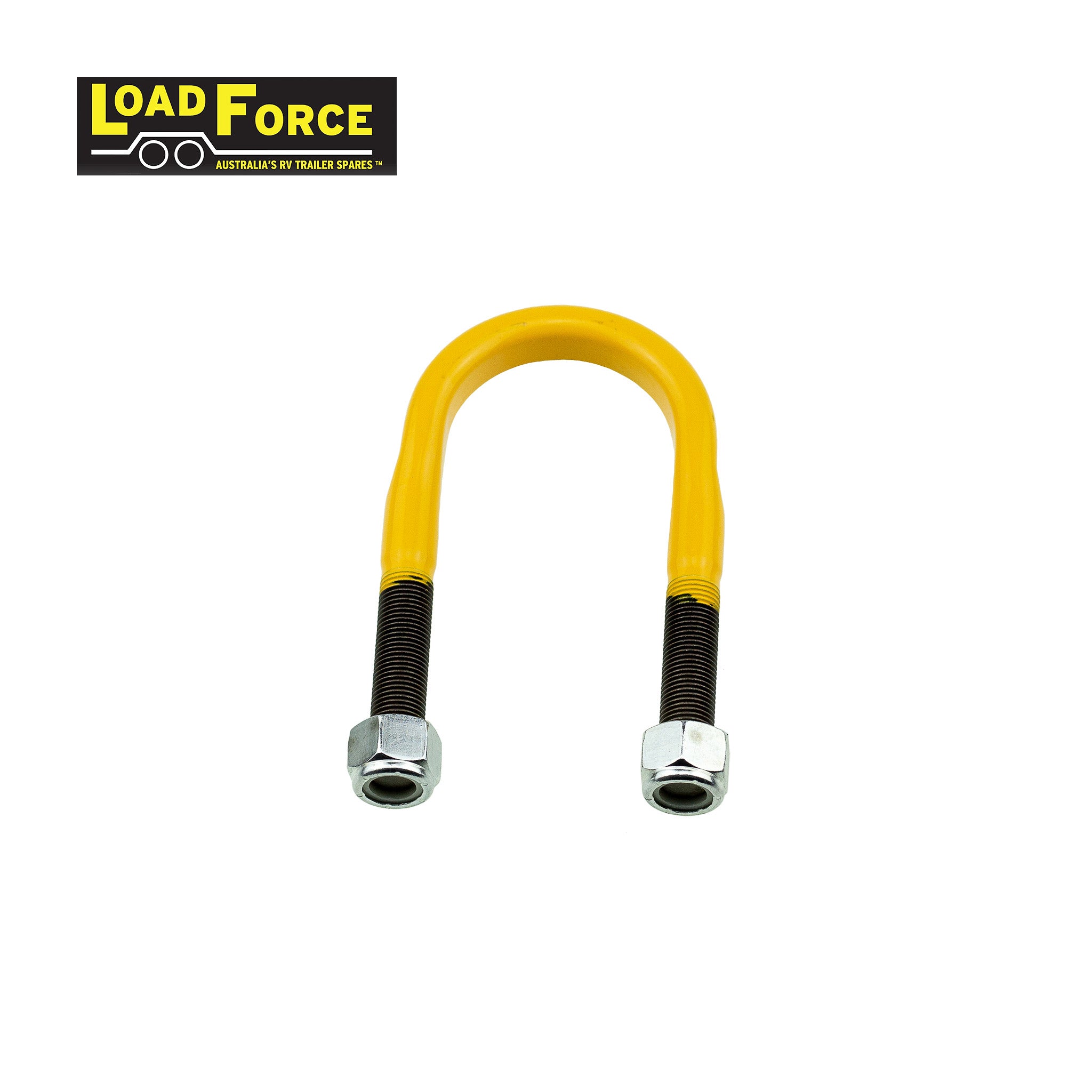 Rated 1/2in U-bolt 50mm round x 115mm long - Yellow