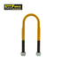 Rated 1/2in U-bolt 50mm round x 165mm long - Yellow
