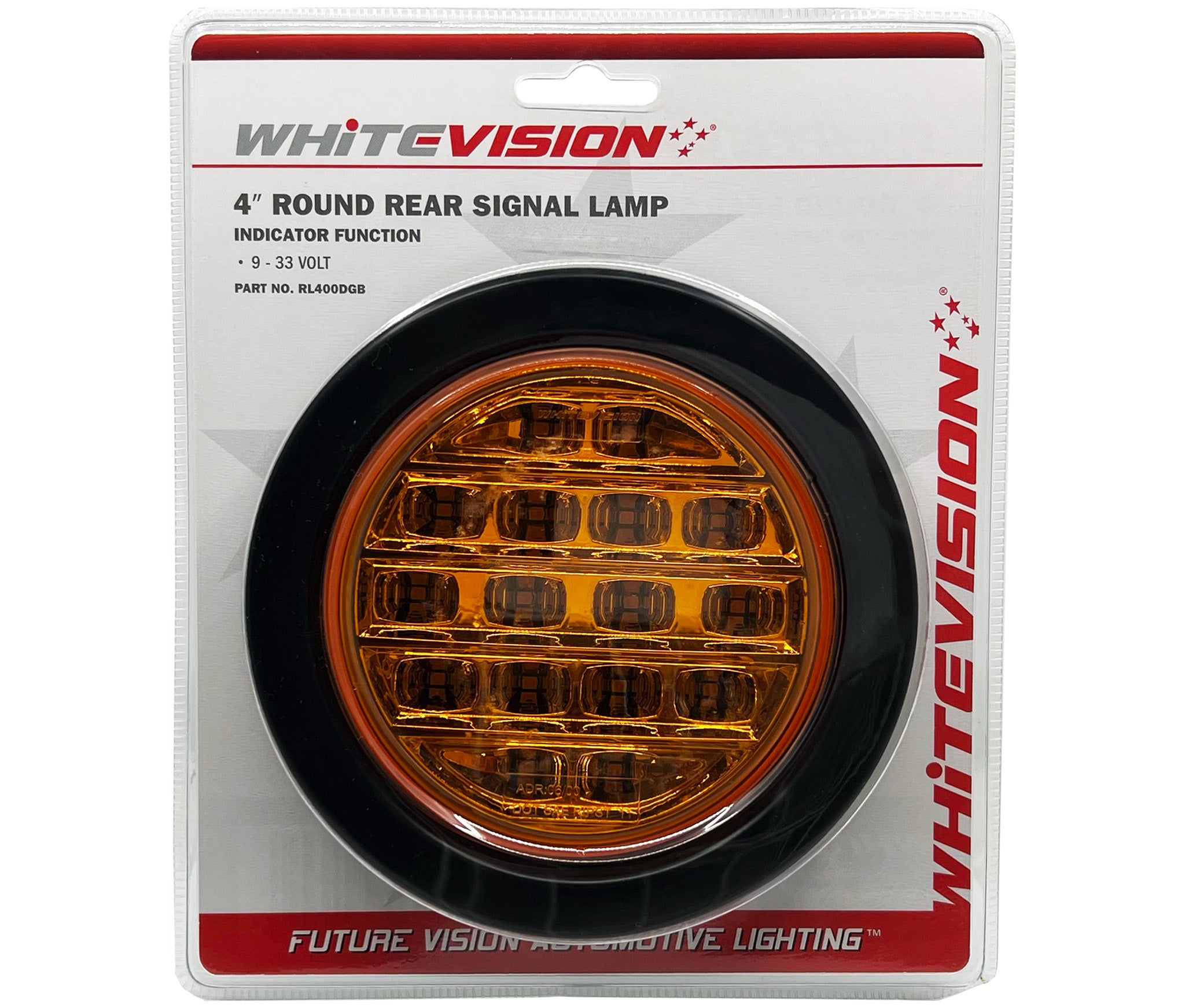 LED Amber Lens 4" Round Indicator