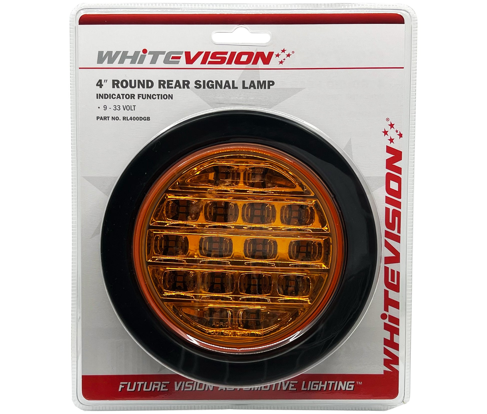 LED Amber Lens 4" Round Indicator - Trailer Spares Direct