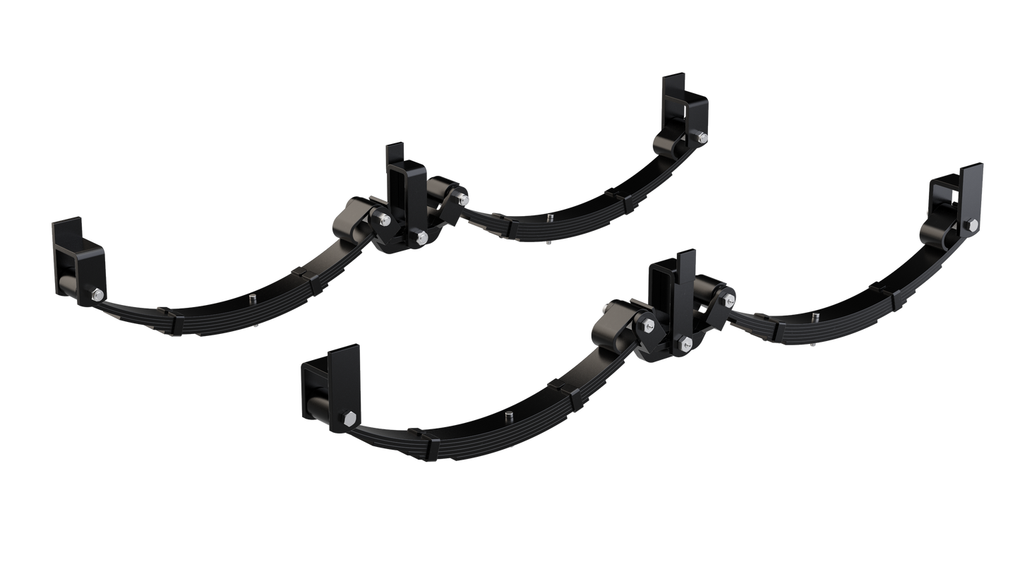 LoadForce 60mm 6 Leaf Roller Rocker Kit - 3000kg - 13-14" Wheels - Black