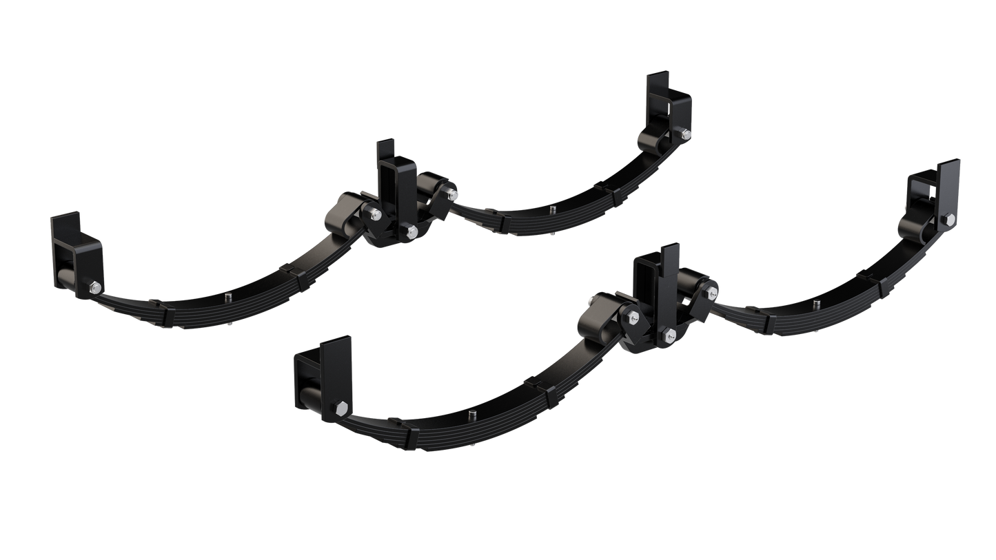 LoadForce 60mm 6 Leaf Roller Rocker Kit - 3000kg - 15-16" Wheels - Black