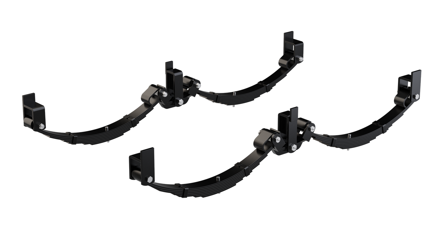 LoadForce 60mm 7 Leaf Roller Rocker Kit - 3500kg - 13-14" Wheels - Black