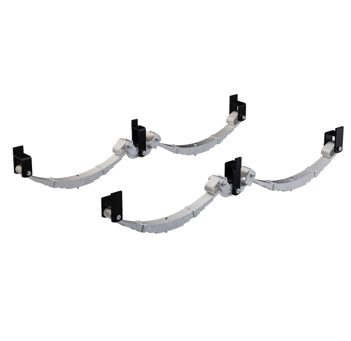 LoadForce 60mm 7 Leaf Roller Rocker Kit - 3500kg - 15-16" Wheels - Galvanised