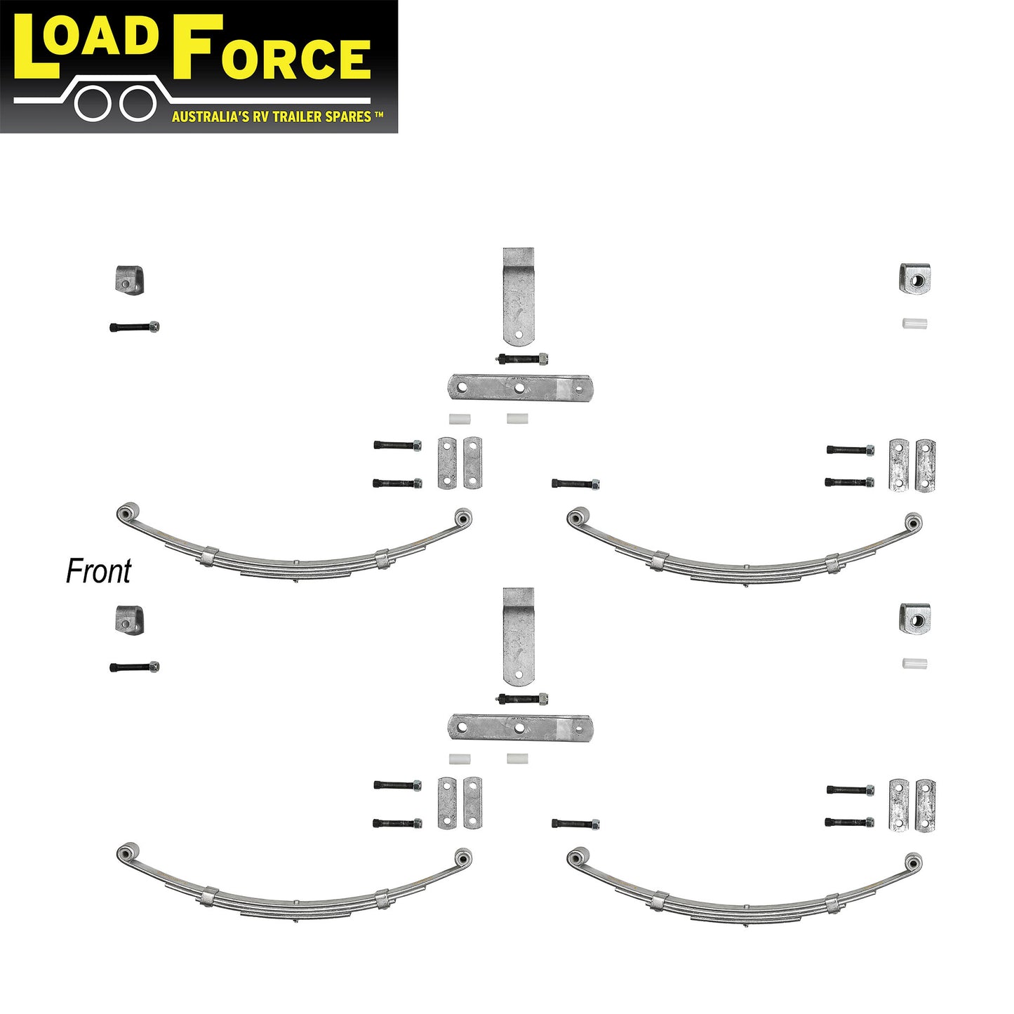 Rocker spring kit dacromet for tandem axle rating 2200kg - Trailer Spares Direct
