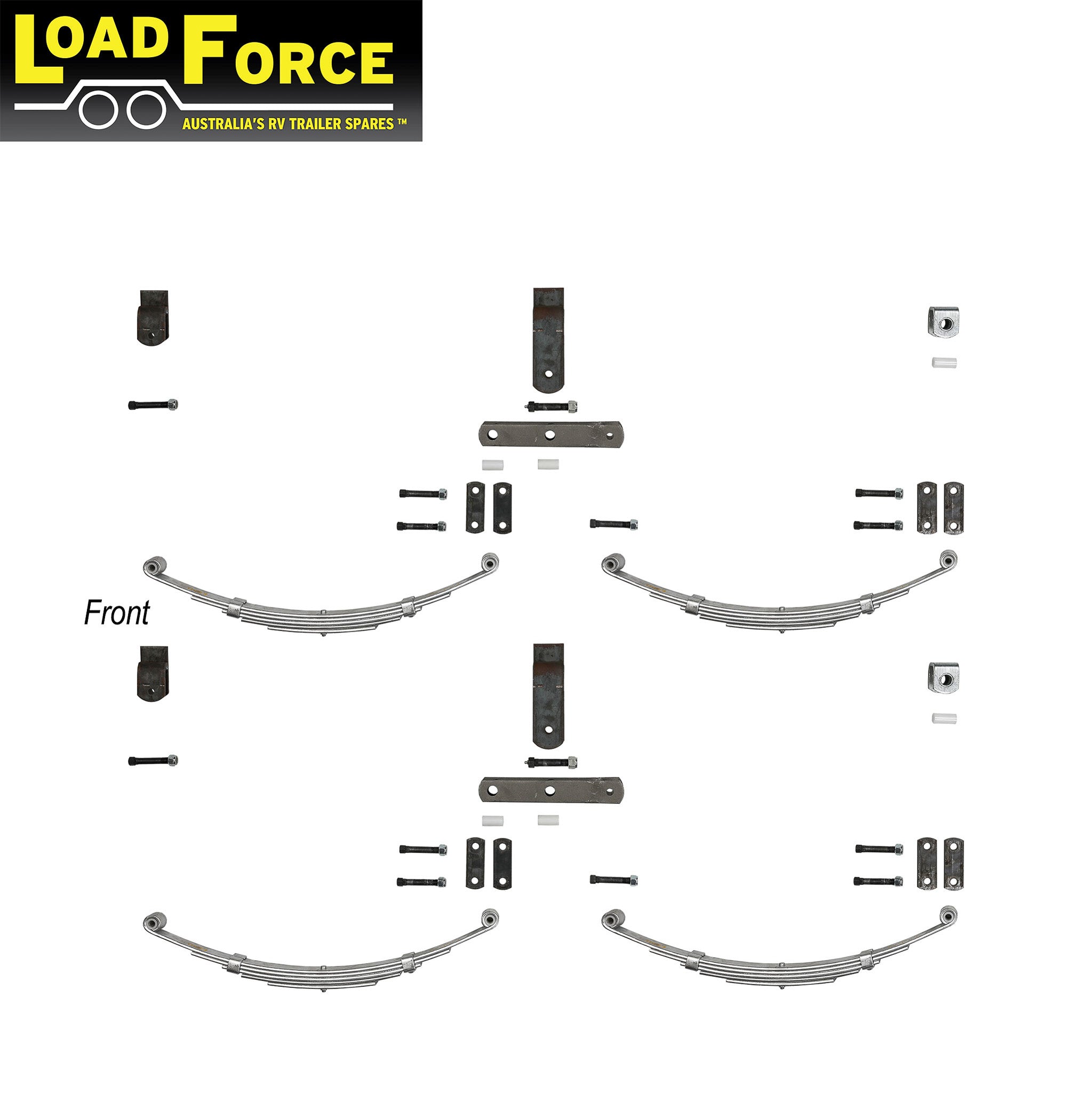 Rocker spring kit tandem axle rating 2600kg