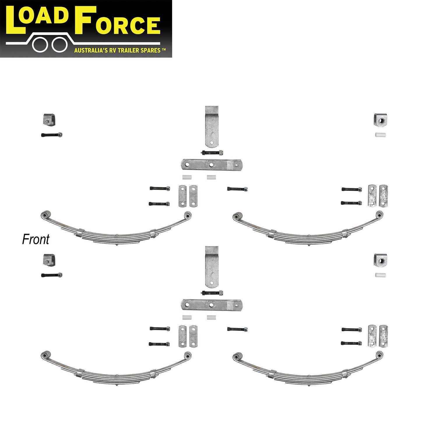 Rocker spring kit dacromet tandem axle rating 2600kg - Trailer Spares Direct