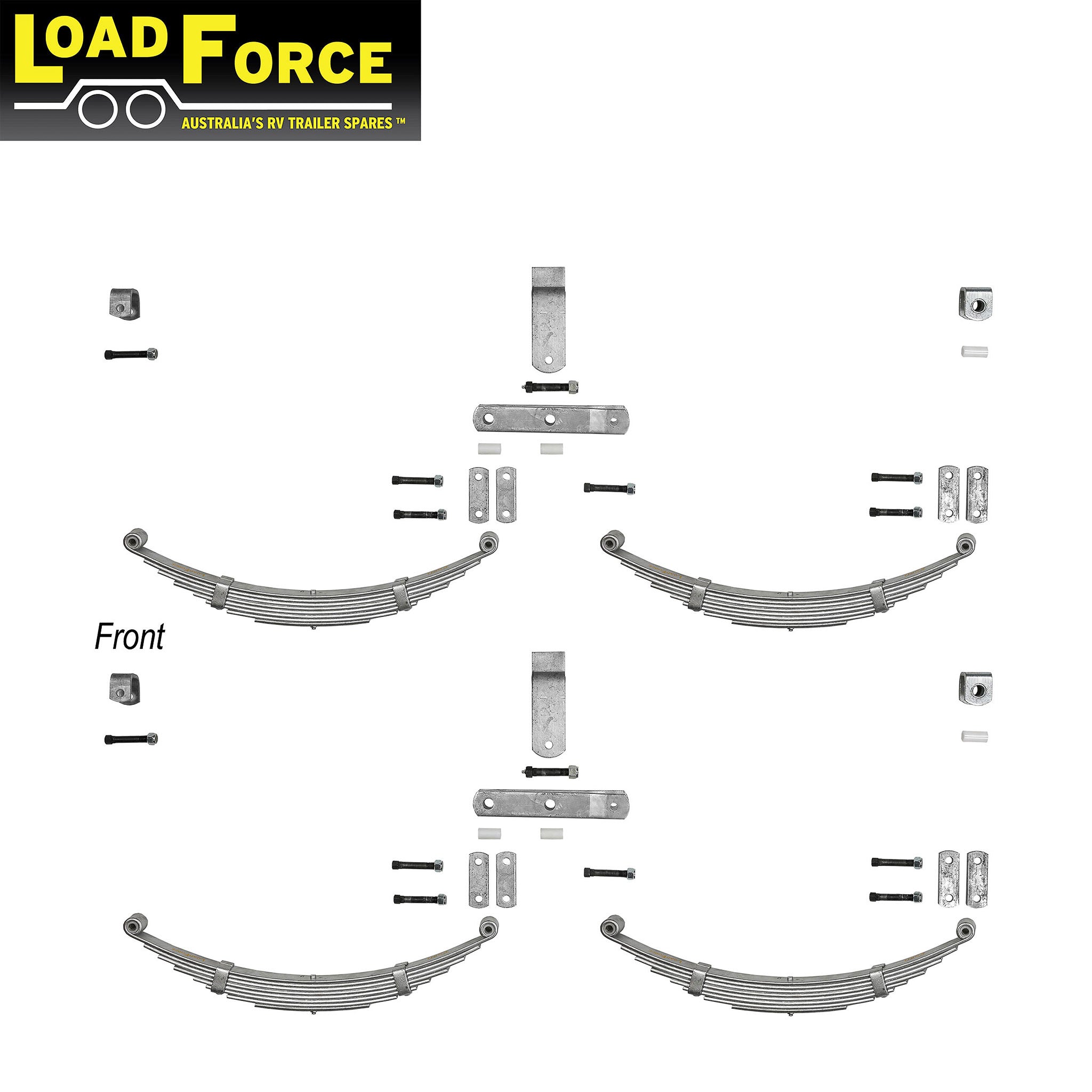 Rocker spring kit dacromet tandem axle rating 3800kg