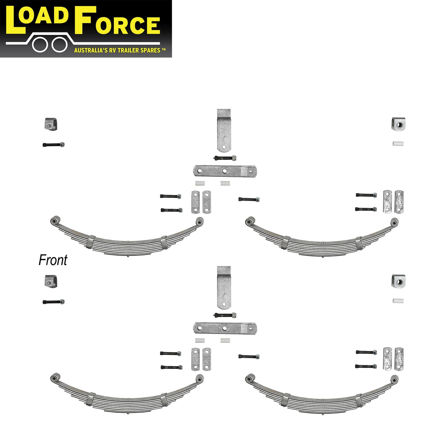 Rocker spring kit dacromet tandem axle rating 3800kg - Trailer Spares Direct