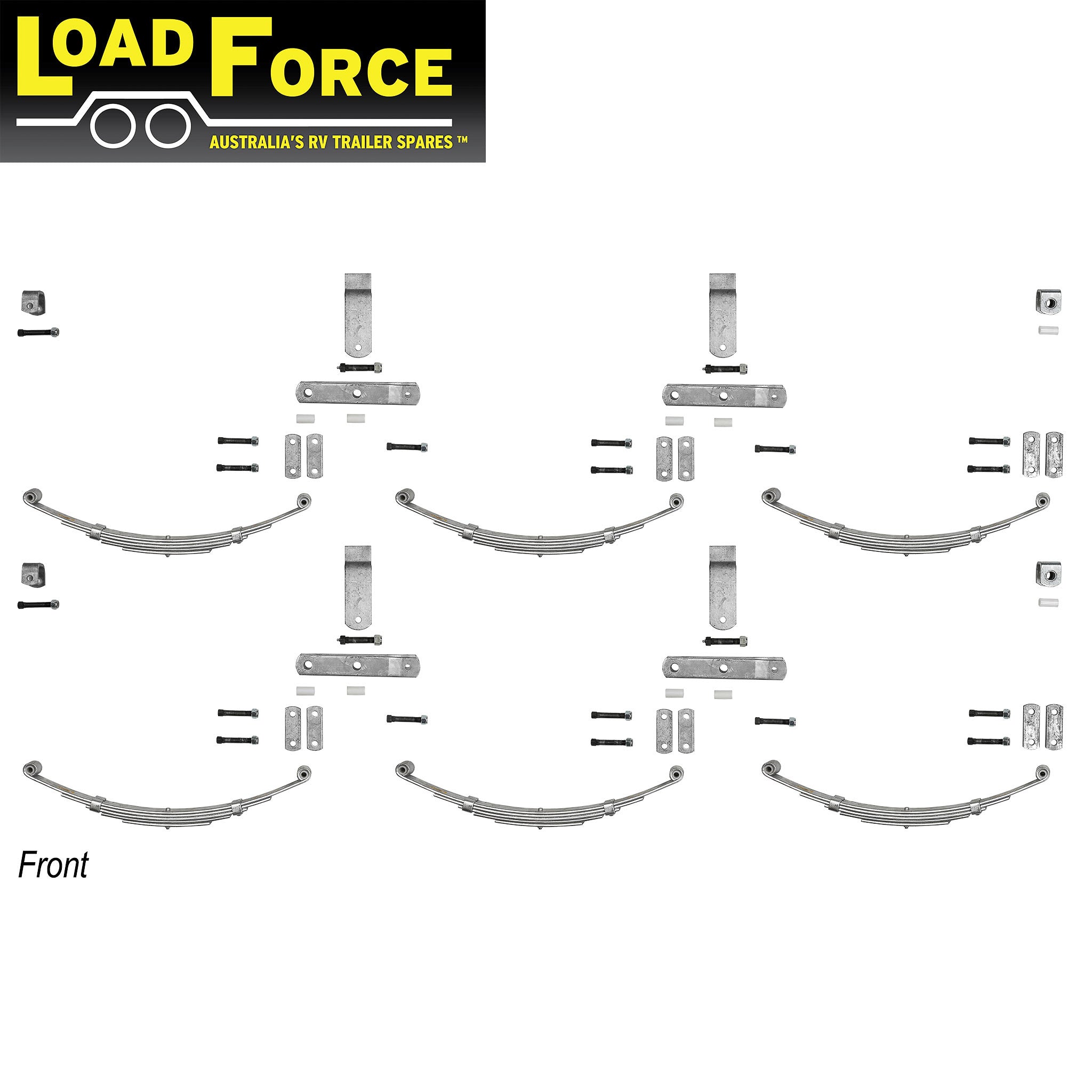Rocker spring kit dacromet tri-axle rating 3900kg