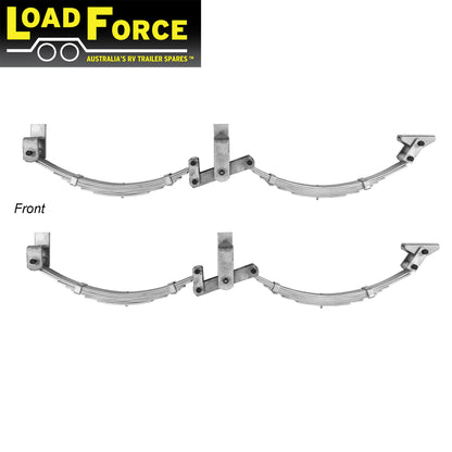 Galvanised Dacromet Rocker Spring Kit 4500kg 60mm Tandem - Trailer Spares Direct