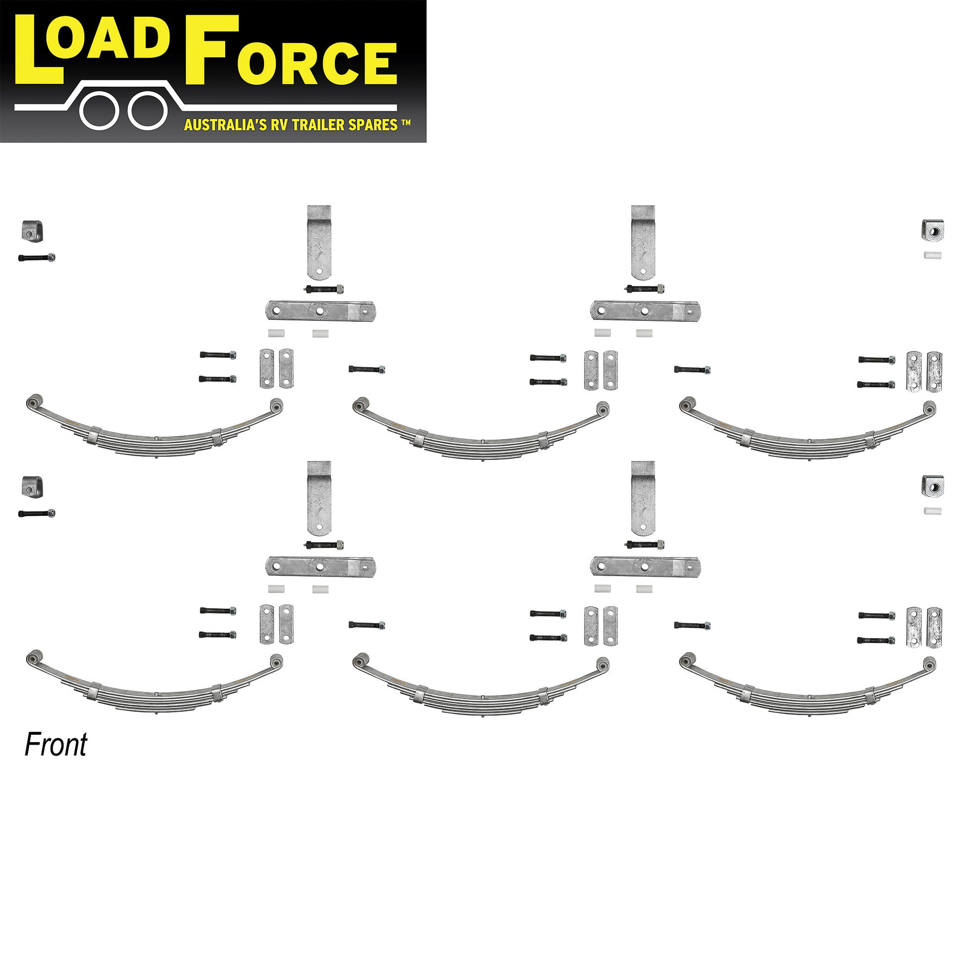 Rocker spring kit dacromet tri-axle rating 4500kg - Trailer Spares Direct