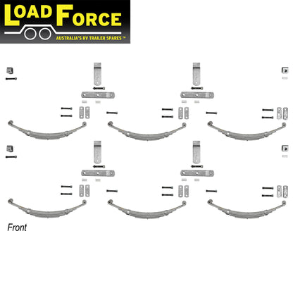 Rocker spring kit dacromet tri-axle rating 4500kg - Trailer Spares Direct