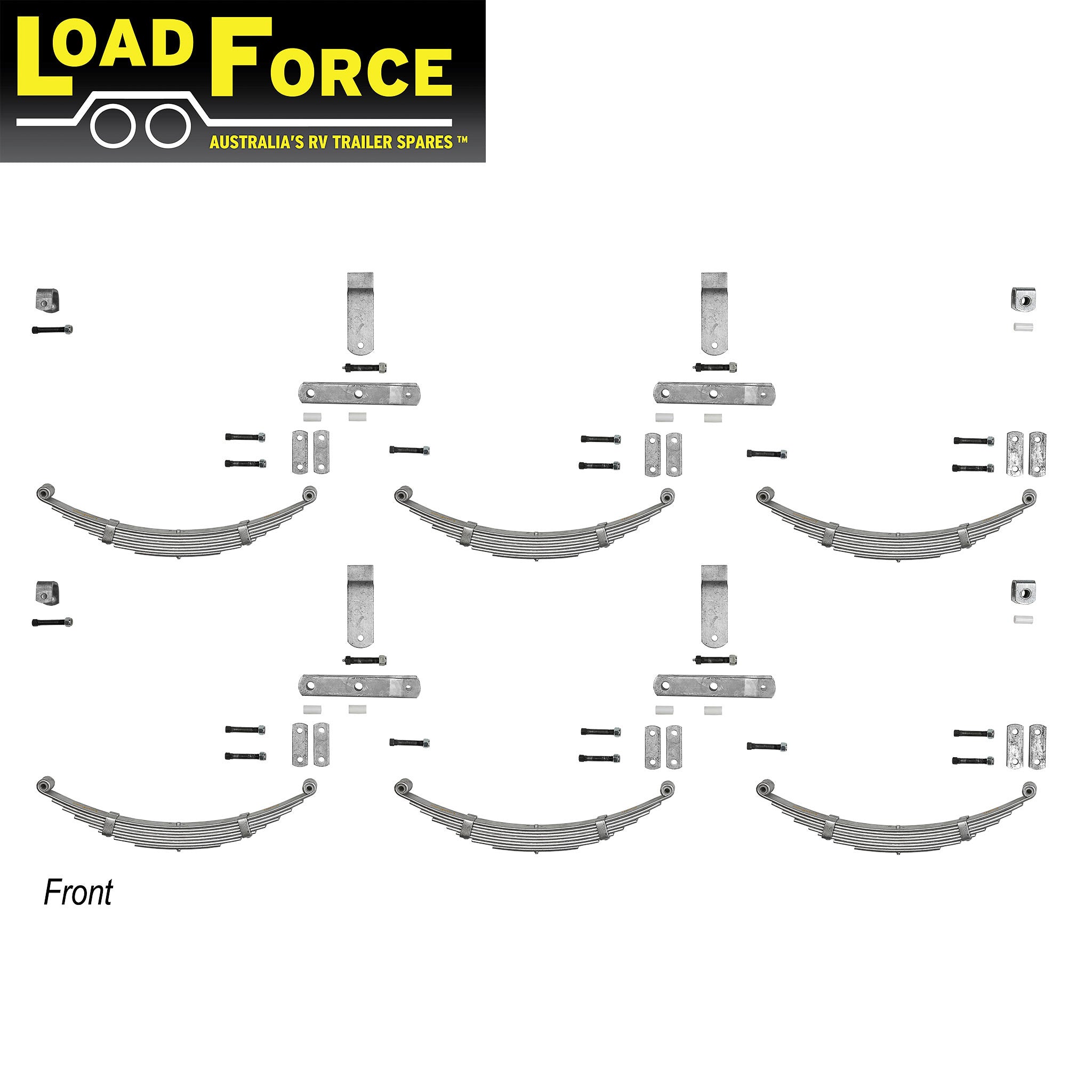 Rocker spring kit dacromet tri-axle rating 5100kg
