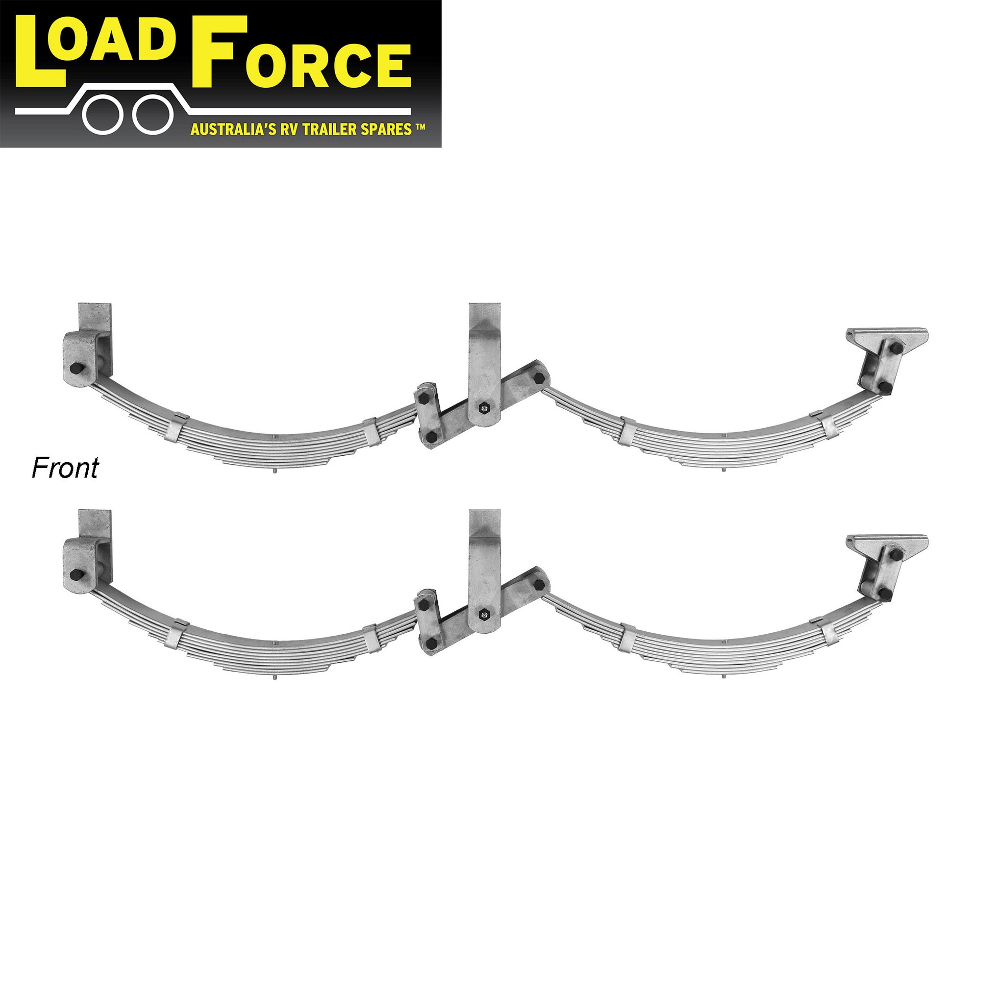 Galvanised Dacromet Rocker Spring Kit 5400kg 60mm Tandem - Trailer Spares Direct