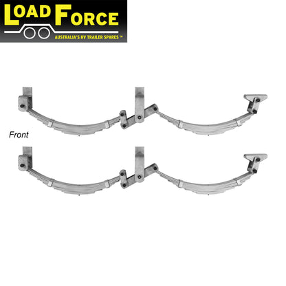 Galvanised Dacromet Rocker Spring Kit 5400kg 60mm Tandem - Trailer Spares Direct