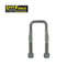 Rated 1/2in U-bolt 40mm square x 115mm long - Dacromet