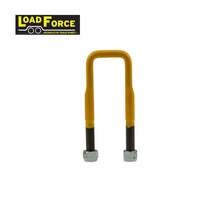 Rated 1/2in U-bolt 40mm square x 140mm long - Yellow - Trailer Spares Direct