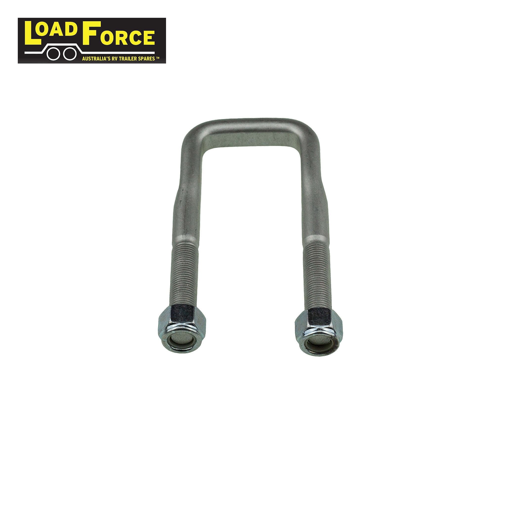 Rated 1/2in U-bolt 45mm square x 115mm long - Dacromet