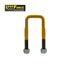 Rated 1/2in U-bolt 45mm square x 115mm long - Yellow