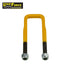 Rated 1/2in U-bolt 45mm square x 150mm long - Yellow