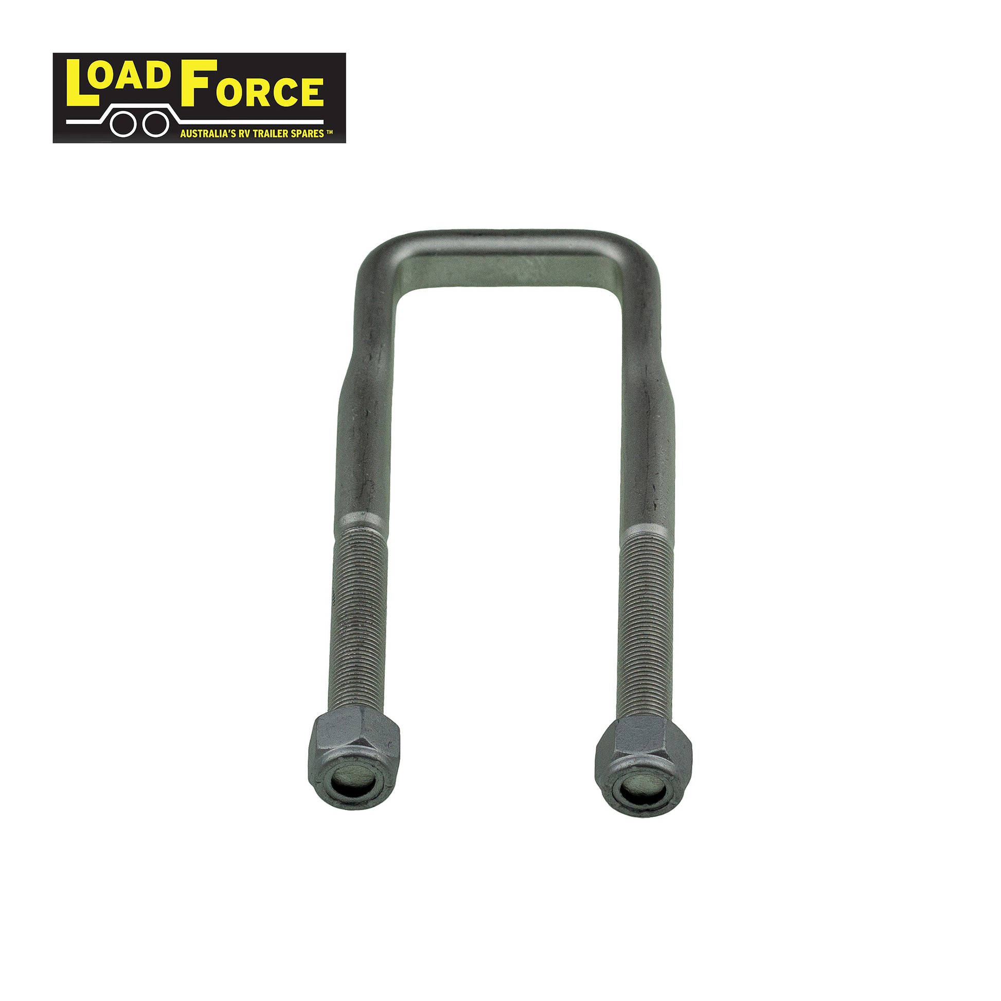 Rated 1/2in U-bolt 50mm square x 165mm long - Dacromet - Trailer Spares Direct